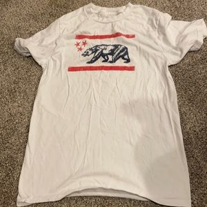 Small White California T-shirt from Shein